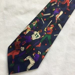 Men's Tie Baseball Themed Polyester